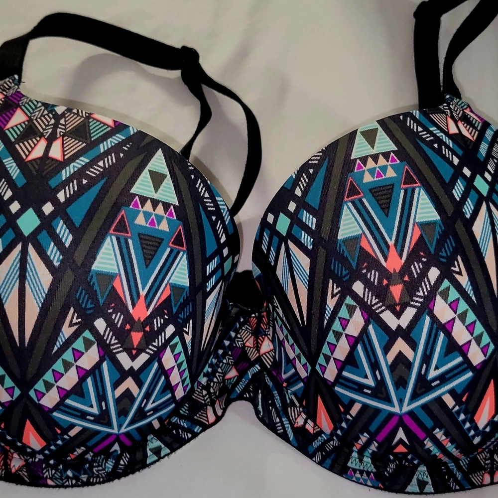 PINK Victoria's Secret Geometric Multi-Color Bra